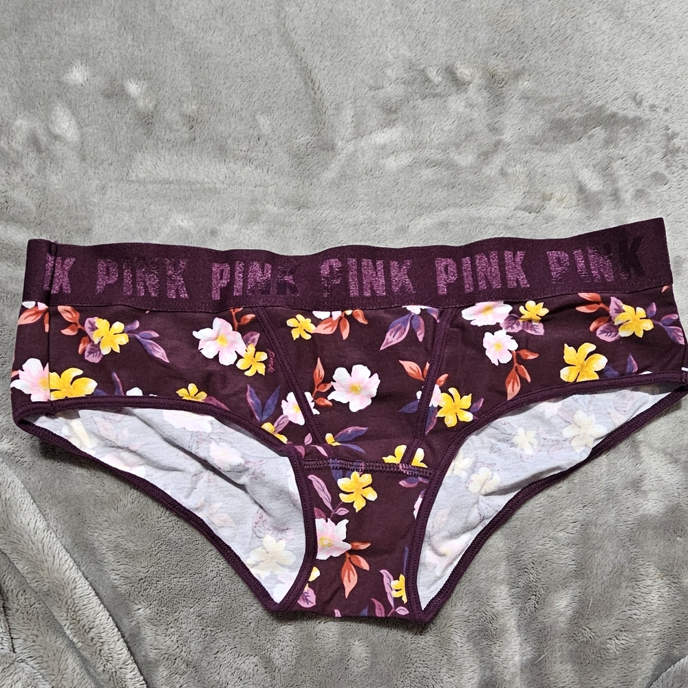 Victoria's Secret Purple and Yellow Floral Bikini Bottoms